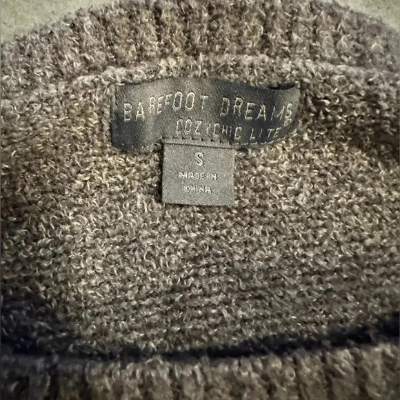 Barefoot Dreams Cozy Chic Lite pullover gray size S - Picture 5 of 7